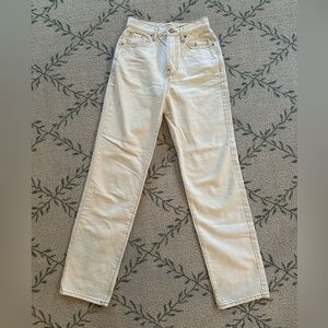 PACSUN “Dad Jeans”. Cream/Natural/Off-White color. Womens US Size 32.